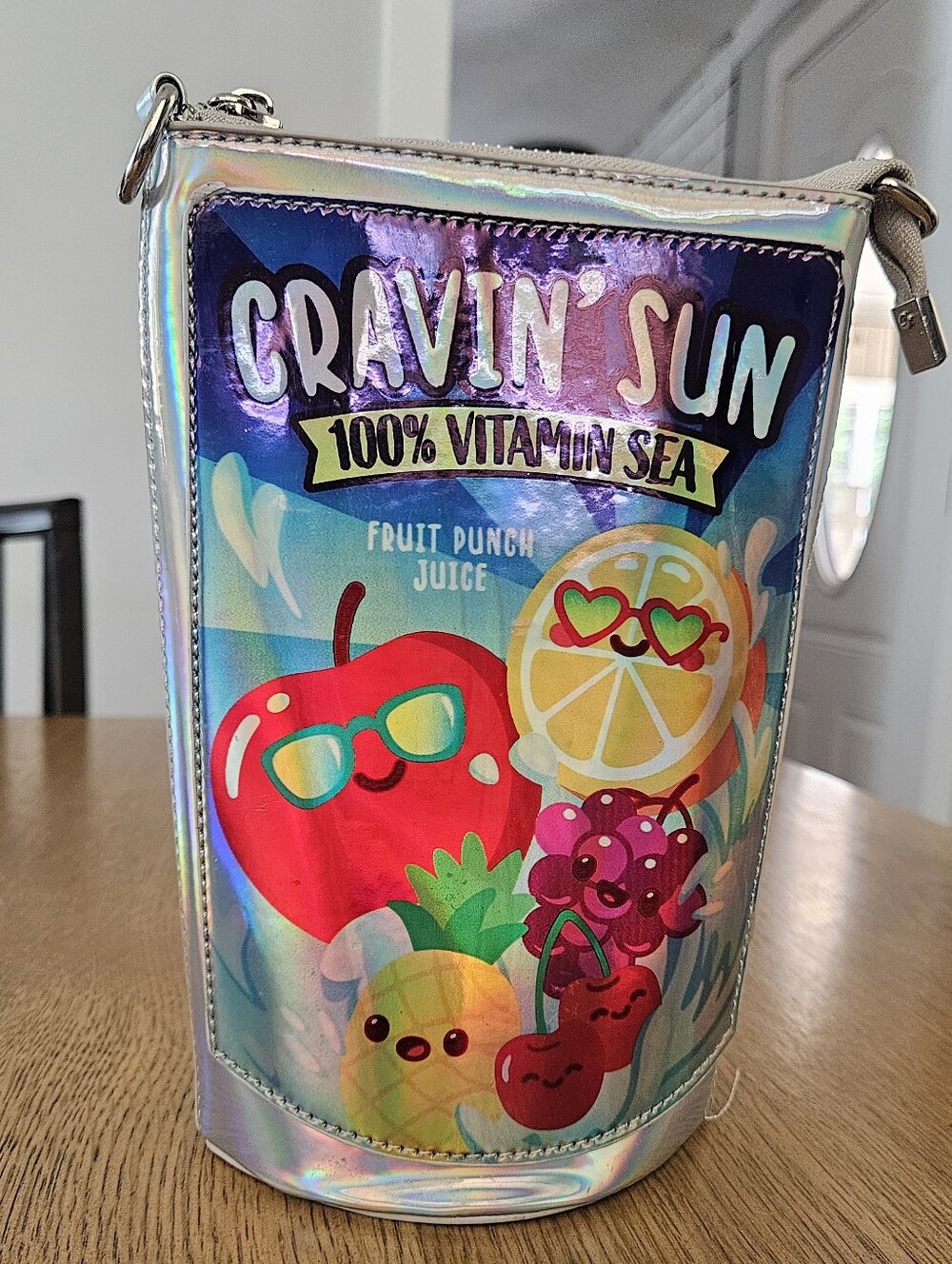 Cravin’ Sun Holographic Fruit Punch Novelty Crossbody Bag